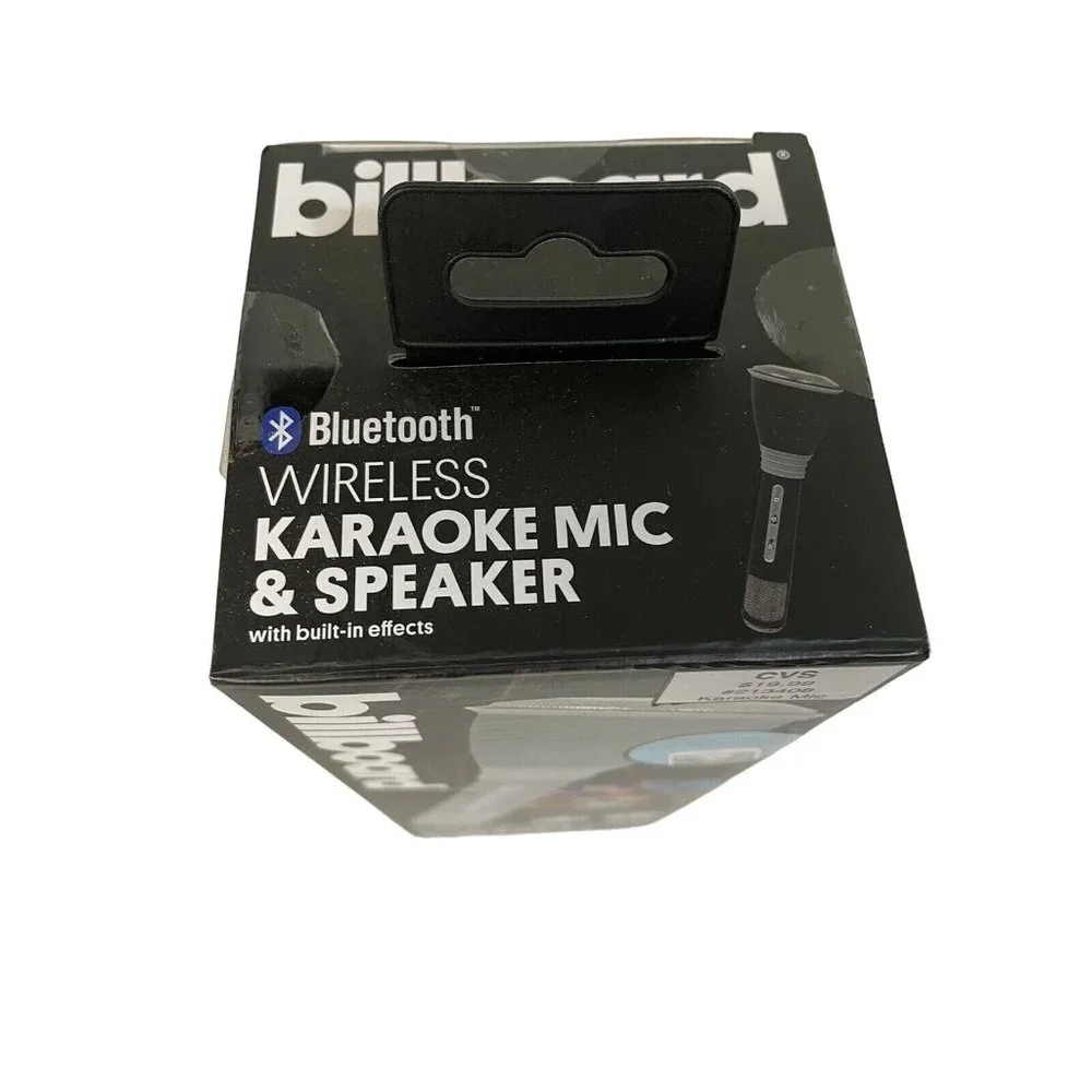 Billboard Wireless Karaoke Mic & Speaker Unisex OS Black Bluetooth BB567 Echo